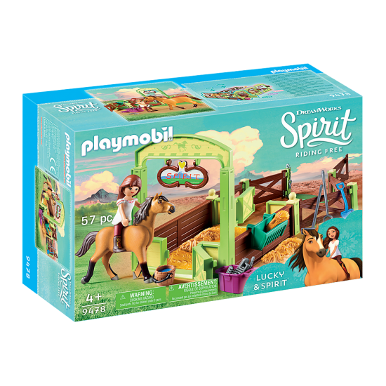 Lucky &amp; Spirit with Horse Stall Playmobil Sale