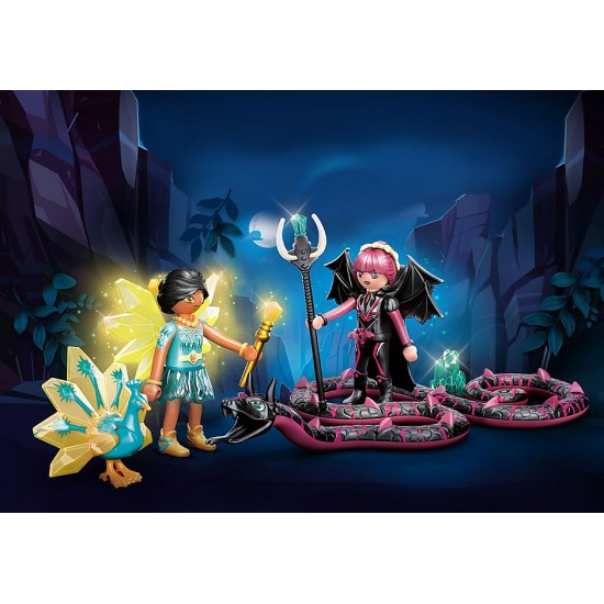Crystal Fairy And Bat Fairy with Soul Animal Playmobil Sale